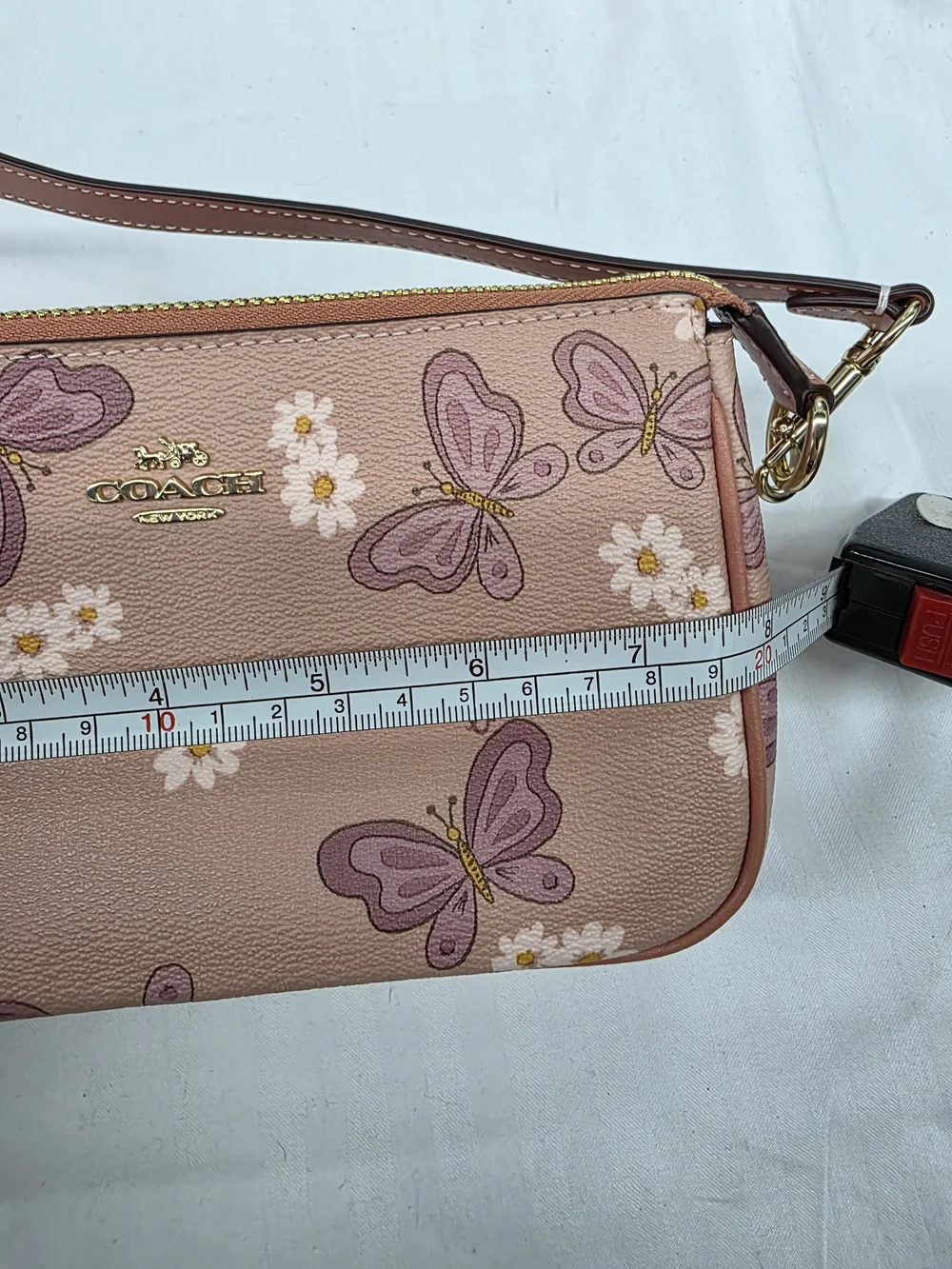 Coach Nolita 19 Pink Butterfly Daisy Mini Purse with Gold Hardware - Picture 8 of 10